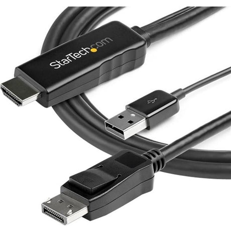 StarTech.com 3 m (9.8 ft.) HDMI to DisplayPort Cable - 4K 30Hz - USB-powered - Active HDMI to DisplayPort Cable (HD2DPMM10) — HD2DPMM3M