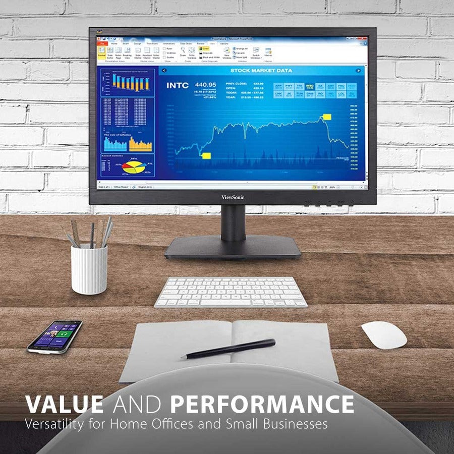 ViewSonic VA1903H 19-Inch WXGA 1366x768p 16:9 Widescreen Monitor with Enhanced View Comfort, Custom ViewModes and HDMI for Home and Office — VA1903H