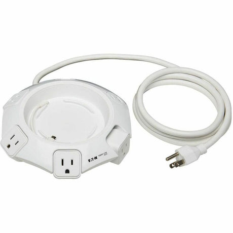 Eaton Tripp Lite Series Safe-IT Conference Power Surge Protector, 4 Rotating 5-15R Outlets, USB-C & 3 USB-A Ports, 10 ft. (3 m) Cord, Antimicrobial Protection — TLP410UCUFOAM