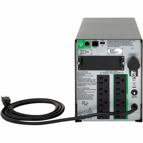 APC Smart-UPS, Line Interactive, 1000VA, Tower, 120V, 8x NEMA 5-15R outlets, SmartConnect Port+SmartSlot, AVR, LCD [TAA] — SMT1000CUS