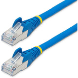 StarTech.com 2ft CAT6a Ethernet Cable, Blue Low Smoke Zero Halogen (LSZH) 10 GbE 100W PoE S/FTP Snagless RJ-45 Network Patch Cord — NLBL-2F-CAT6A-PATCH