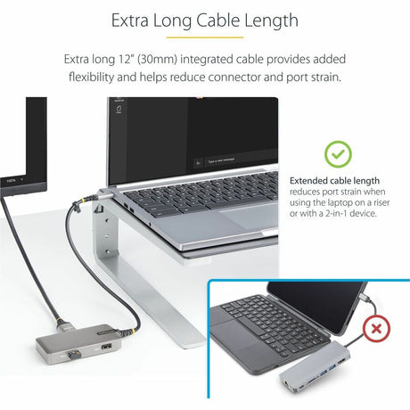 StarTech.com USB-C Multiport Adapter, 4K 60Hz HDMI, 3-Port USB Hub, 100W Power Delivery Pass-Through, Mini Dock, Windows/macOS/ChromeOS — 104B-USBC-MULTIPORT