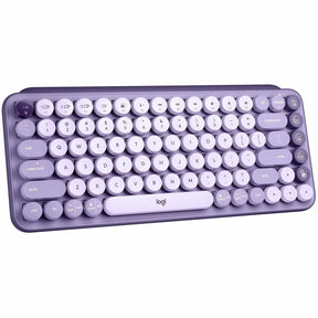 Logitech POP Keys Mechanical Wireless Keyboard with Customizable Emoji Keys, Compact Design, Bluetooth, Cosmos — 920-011233