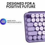 Logitech POP Keys Mechanical Wireless Keyboard with Customizable Emoji Keys, Compact Design, Bluetooth, Cosmos — 920-011233