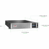 APC Smart-UPS, Line Interactive, 3kVA, Lithium-ion, Rackmount 2U, 120V, 1x NEMA L5-30R+6x NEMA 5-20R outlets, SmartConnect Port+SmartSlot, AVR, LCD — SMTL3KRM2UCL