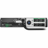 APC Smart-UPS, Line Interactive, 3kVA, Lithium-ion, Rackmount 2U, 120V, 1x NEMA L5-30R+6x NEMA 5-20R outlets, SmartConnect Port+SmartSlot, AVR, LCD — SMTL3KRM2UCL