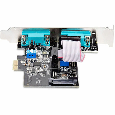 StarTech.com 2-Port Serial PCIe Card, Dual-Port RS232/RS422/RS485 Card, 16C1050 UART, ESD Protection, Windows/Linux, TAA-Compliant — 2S232422485-PC-CARD