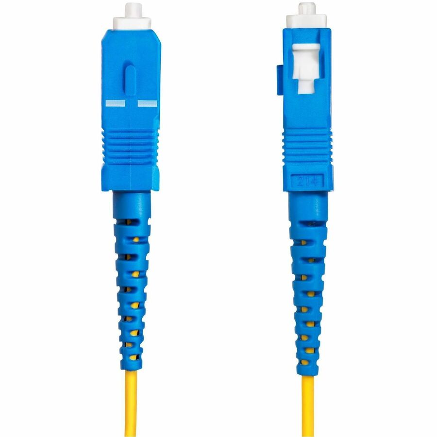 StarTech.com 100m (328ft) SC to SC (UPC) OS2 Single Mode Simplex Fiber Optic Cable, 9/125, 40G/100G, Low Insertion Loss, LSZH Jumper Cord — SPSMSCSC-OS2-100M
