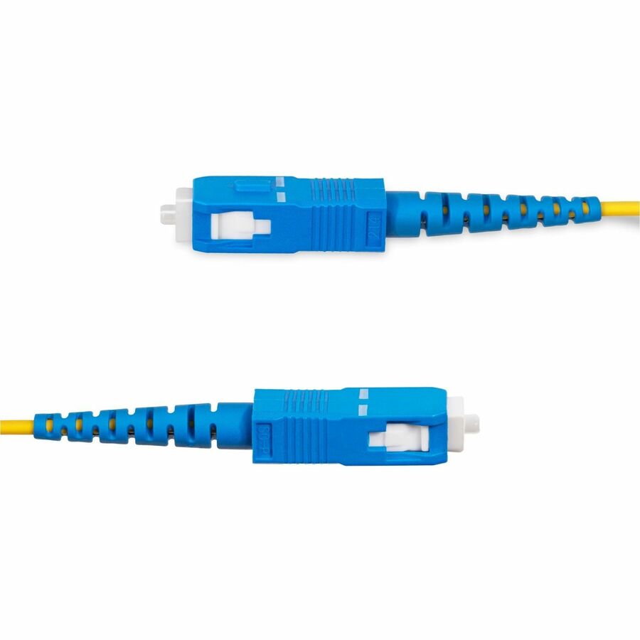 StarTech.com 100m (328ft) SC to SC (UPC) OS2 Single Mode Simplex Fiber Optic Cable, 9/125, 40G/100G, Low Insertion Loss, LSZH Jumper Cord — SPSMSCSC-OS2-100M