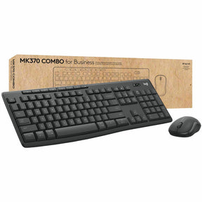 Logitech MK370 Combo for Business, Full-Size Wireless Keyboard and Wireless Mouse, Secure Logi Bolt USB receiver, Bluetooth, Graphite — 920-011887
