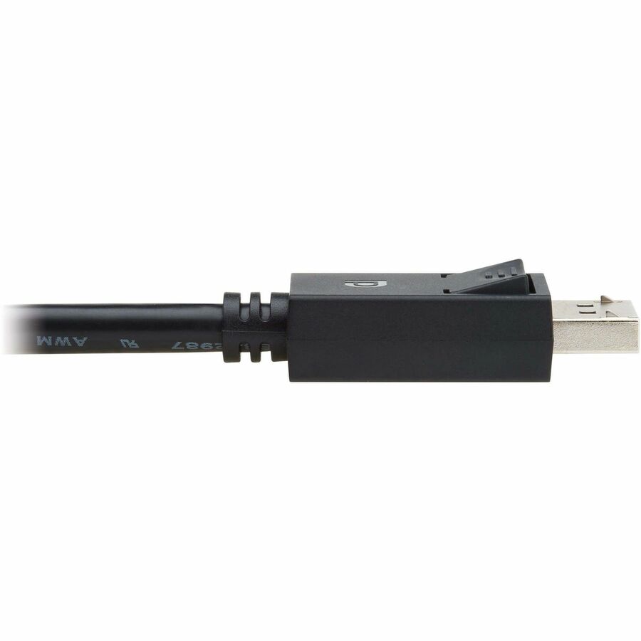 Eaton Tripp Lite Series DisplayPort 2.1 Cable with Latching Connectors (M/M), 8K 60 Hz, 40 Gbps, HDR, HBR3, MST, 4:4:4, HDCP 2.2, Black, 3 ft. (0.9 m) — P580-003-8K6-2