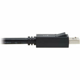 Eaton Tripp Lite Series DisplayPort 2.1 Cable with Latching Connectors (M/M), 8K 60 Hz, 40 Gbps, HDR, HBR3, MST, 4:4:4, HDCP 2.2, Black, 3 ft. (0.9 m) — P580-003-8K6-2