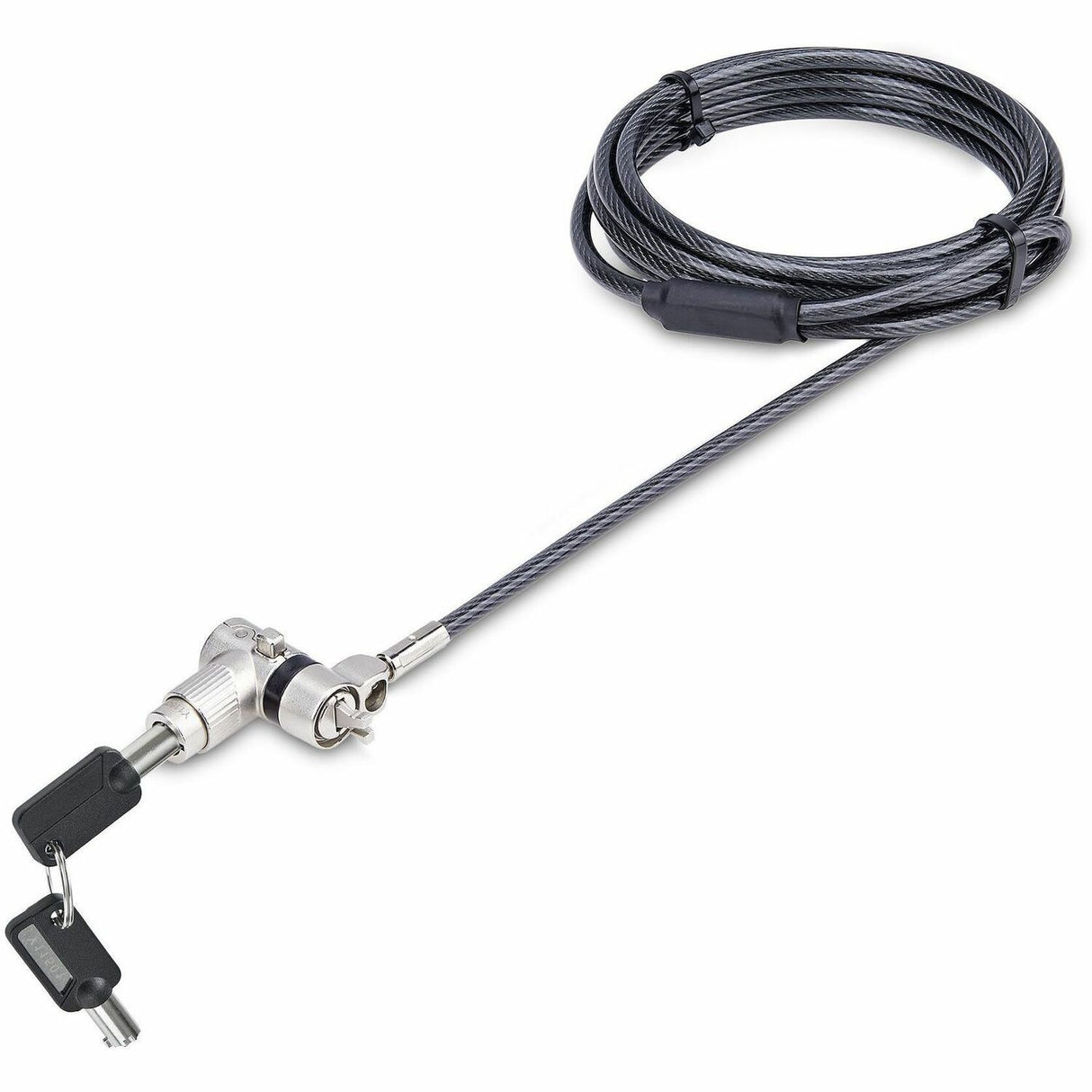 StarTech.com Universal Laptop Lock 6.6ft, Security Cable For Notebook Compatible w/Noble Wedge&reg;/Nano/K-Slot; Keyed Locking Cable — UNIVK-LAPTOP-LOCK