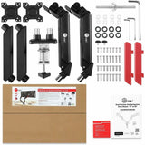 SIIG Dual Monitor Gas Spring Arm Desk Mount - 13" to 32" - Max Load 22 lbs - VESA 75/100mm — CE-MT3Y11-S1