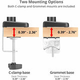 SIIG Dual Monitor Gas Spring Arm Desk Mount - 13" to 32" - Max Load 22 lbs - VESA 75/100mm — CE-MT3Y11-S1