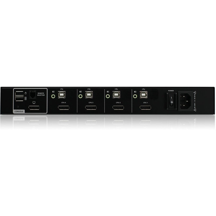 IOGEAR 4-Port Single View DisplayPort KVM Switch w/Audio — GCS1414TAA4