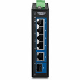 TRENDnet 6-Port Industrial 2.5G DIN-Rail Switch with 1 x 10G Port — TI-G50611