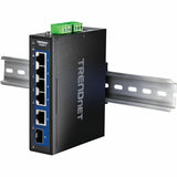 TRENDnet 6-Port Industrial 2.5G DIN-Rail Switch with 1 x 10G Port — TI-G50611