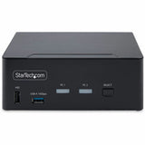 StarTech.com 2-Port Dual-Monitor DisplayPort 1.4 KVM Switch, 8K 60Hz / 4K 144Hz, 2x USB 10Gbps Ports, Hotkey Switching, TAA Compliant — P2CDD143-KVM-SWITCH