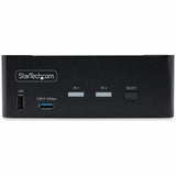 StarTech.com 2-Port Dual-Monitor DisplayPort 1.4 KVM Switch, 8K 60Hz / 4K 144Hz, 2x USB 10Gbps Ports, Hotkey Switching, TAA Compliant — P2CDD143-KVM-SWITCH