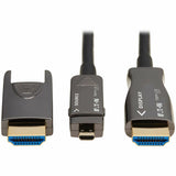 Eaton Tripp Lite series 8K HDMI Fiber Active Optical Cable (AOC) - 8K UHD @ 60 Hz, HDR, Detachable Connector, M/M, Black, 10 m (33 ft.) — P568FM-10M-8K6