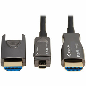 Eaton Tripp Lite series 8K HDMI Fiber Active Optical Cable (AOC) - 8K UHD @ 60 Hz, HDR, Detachable Connector, M/M, Black, 10 m (33 ft.) — P568FM-10M-8K6
