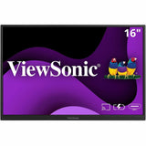 ViewSonic VG1656N 16 Inch 1200p IPS Wireless Portable Monitor with 2 Way Powered 60W USB C, Built-in 4000 mAh Battery and Stand with Smart Cover — VG1656N