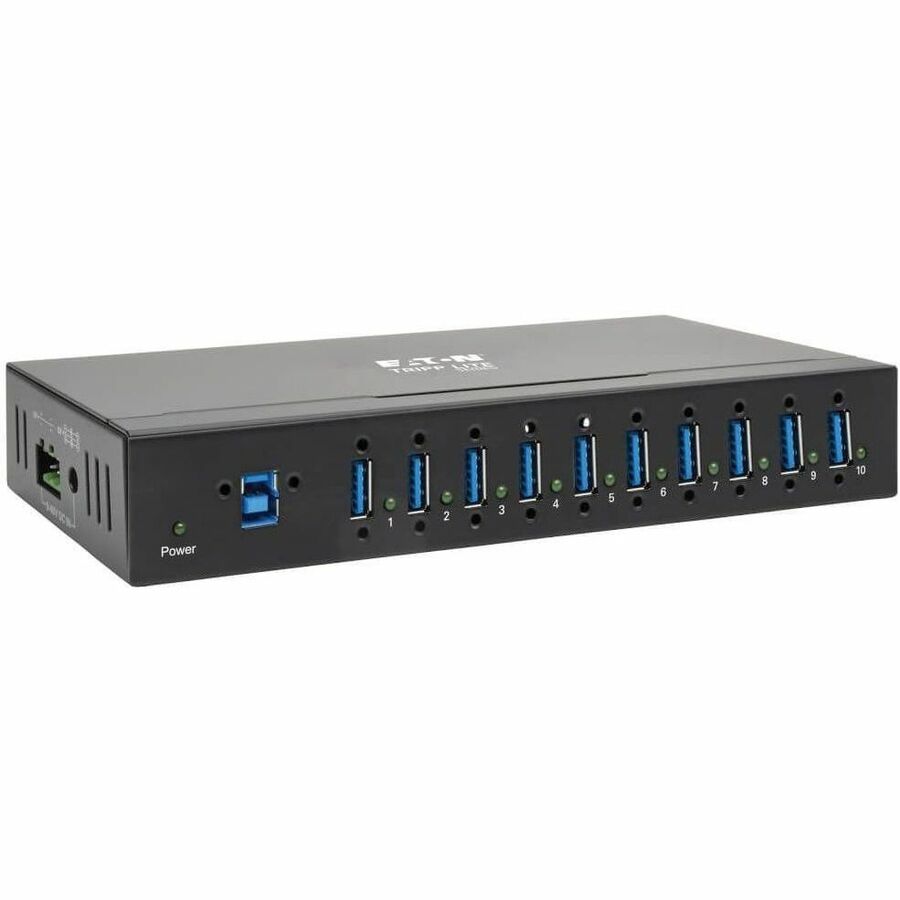 Eaton Tripp Lite Series 10-Port Industrial-Grade USB 3.x (5Gbps) Hub - 20 kV ESD Immunity, Metal Housing, Mountable — U360-010-IND