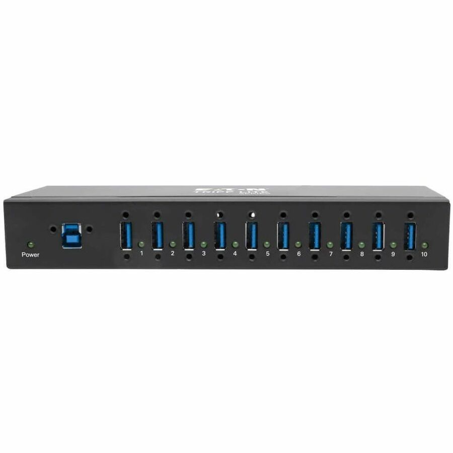 Eaton Tripp Lite Series 10-Port Industrial-Grade USB 3.x (5Gbps) Hub - 20 kV ESD Immunity, Metal Housing, Mountable — U360-010-IND