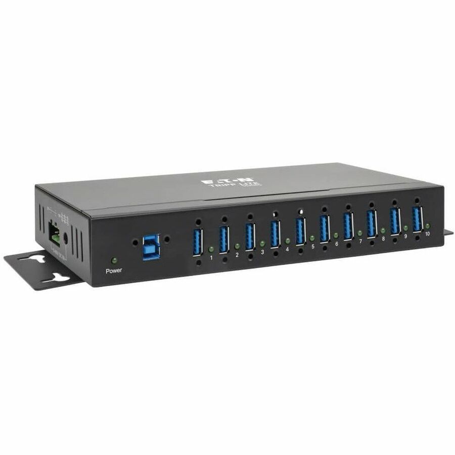 Eaton Tripp Lite Series 10-Port Industrial-Grade USB 3.x (5Gbps) Hub - 20 kV ESD Immunity, Metal Housing, Mountable — U360-010-IND