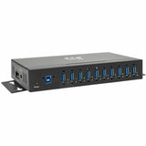 Eaton Tripp Lite Series 10-Port Industrial-Grade USB 3.x (5Gbps) Hub - 20 kV ESD Immunity, Metal Housing, Mountable — U360-010-IND