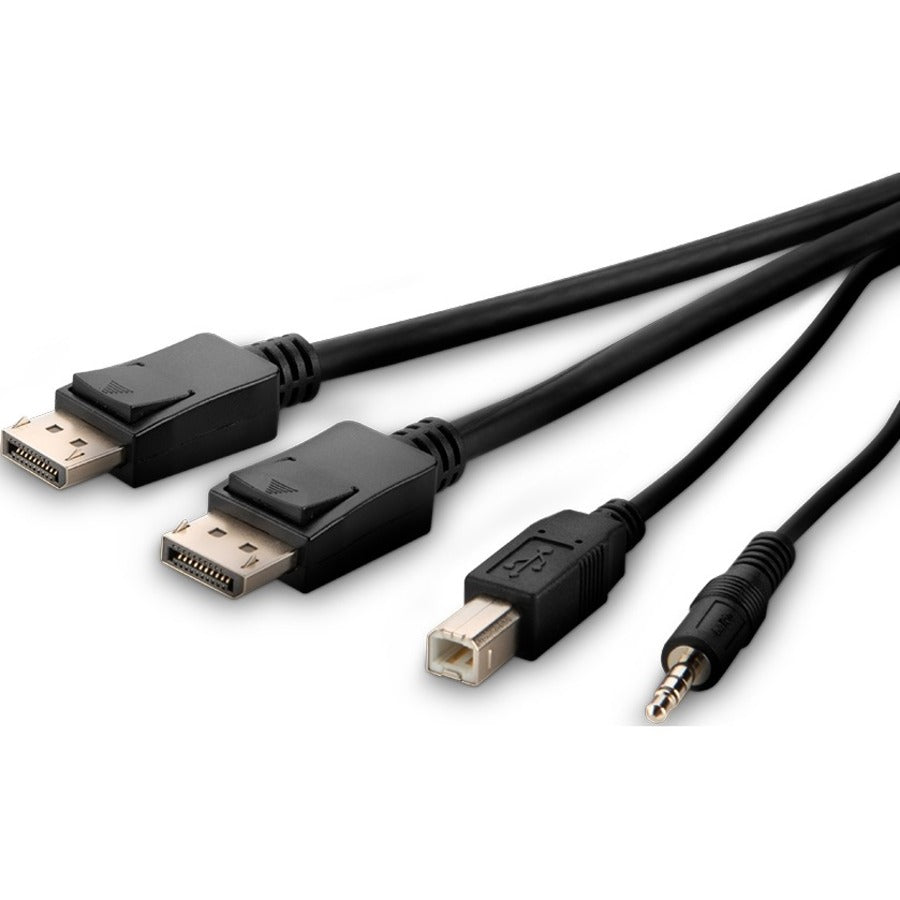Belkin Dual MiniDP to DP + USB A/B + Audio Passive Combo KVM Cable — F1DN2CCBL-MP10t