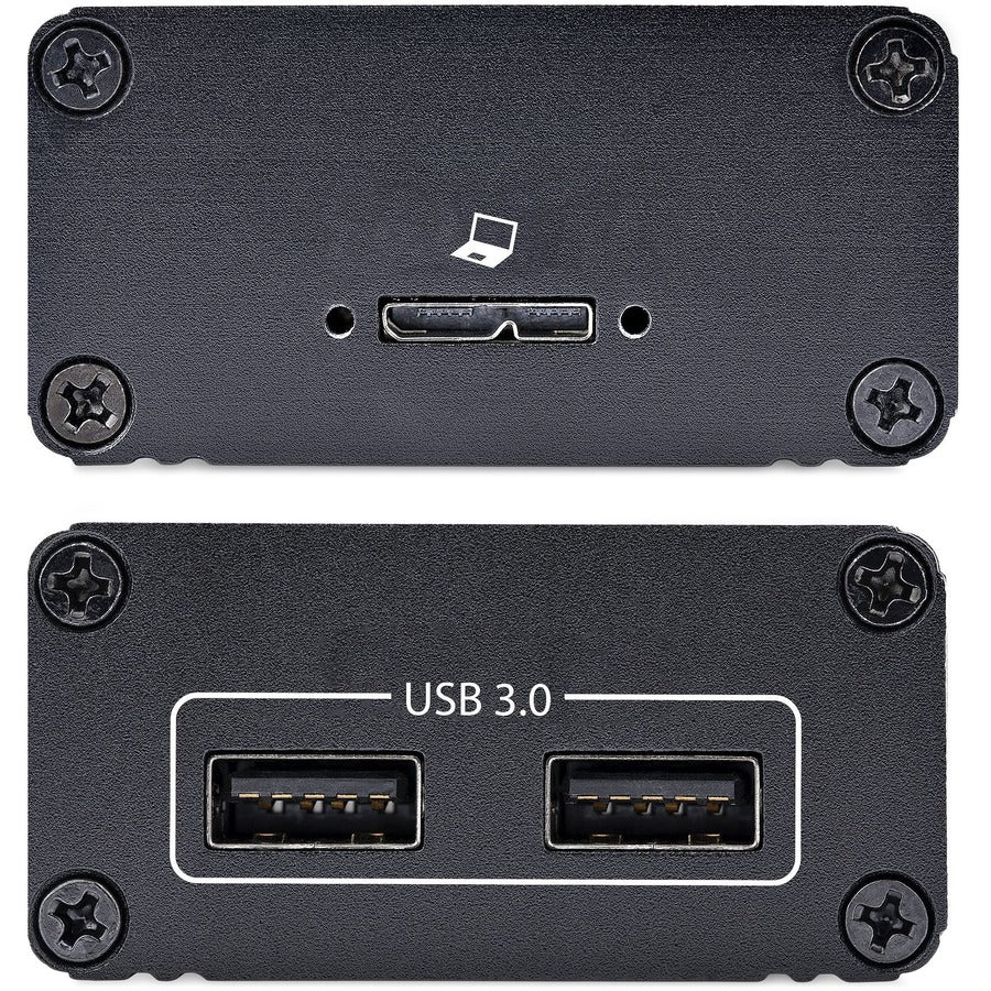 StarTech.com 2-Port USB 3.0 Extender over OM3 Multimode Fiber, LC/LC, 2x 5Gbps USB-A Hub, 350m (1150ft), Durable USB Fiber Optic Extender — F35023-USB-EXTENDER