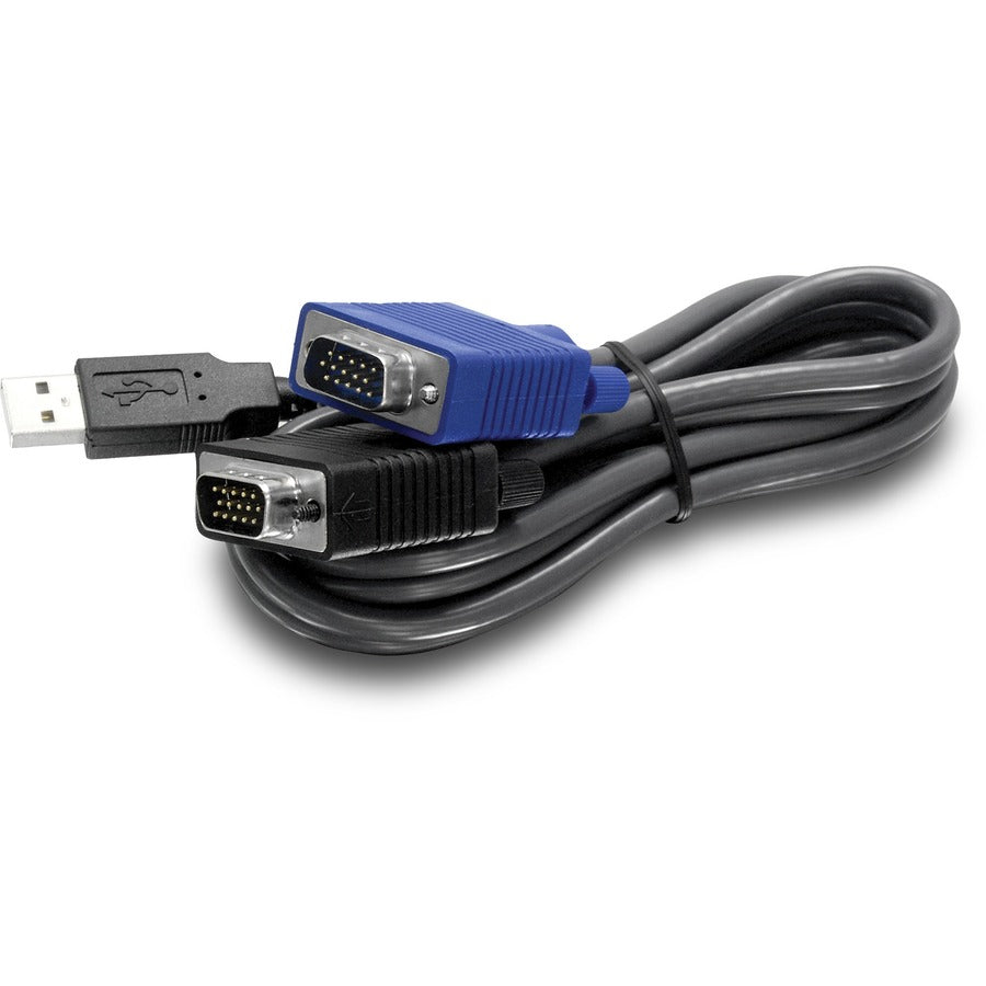 TRENDnet USB VGA KVM Cable,15 Feet, TK-CU15, Connect with TRENDnet KVM Switches, USB Keyboard/Mouse Cable and Monitor Cable — TK-CU15