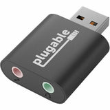 Plugable USB Audio Adapter with 3.5mm Speaker-Headphone and Microphone Jack, Add an External Stereo Sound Card to Any PC — USB-AUDIO
