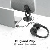 Plugable USB Audio Adapter with 3.5mm Speaker-Headphone and Microphone Jack, Add an External Stereo Sound Card to Any PC — USB-AUDIO