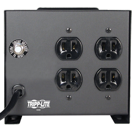 Eaton Tripp Lite Series Isolator Series 120V 500W Isolation Transformer-Based Power Conditioner, 4 Outlets, TAA — IS500