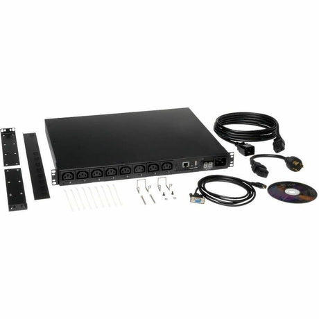 Eaton 3.7kW Single-Phase 208/230V Switched PDU - LX Platform, 8 C13 Outlets, C20 Input with L6-20P Adapter, 2.4m Cord, 1U Rack-mount, TAA — PDUMH20HVNET