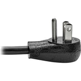 Eaton Tripp Lite Series Desktop Computer AC Power Cord, Right-Angle NEMA 5-15P to C13 - 10A, 125V, 18 AWG, 10 ft. (3.05 m), Black — P006-010-15D