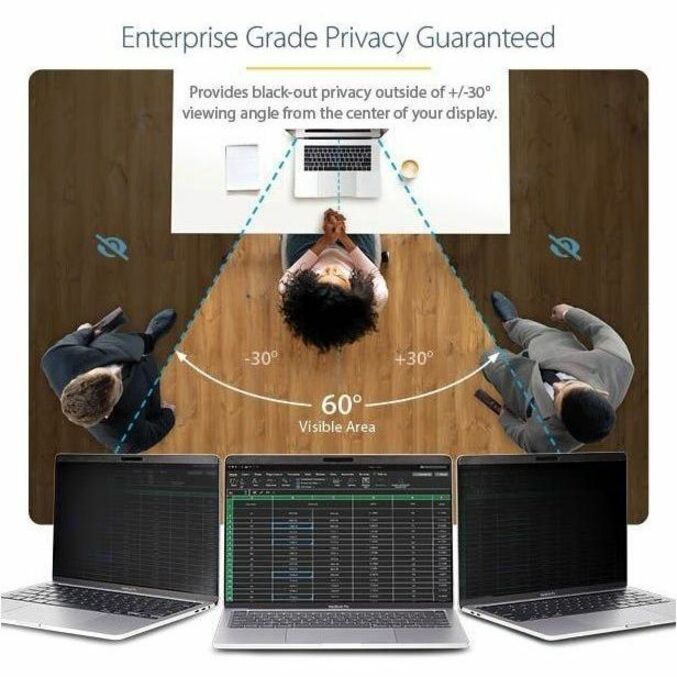 StarTech.com Laptop Privacy Screen for 13 inch MacBook Pro & Air - Magnetic Removable Security Filter - Blue Light Reducing - Matte/Glossy — PRIVSCNMAC13