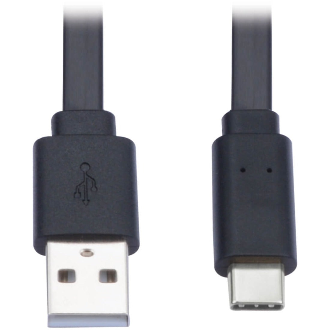Eaton Tripp Lite Series USB-A to USB-C Flat Cable - M/M, USB 2.0, Black, 3 ft. (0.91 m) — U038-003-FL