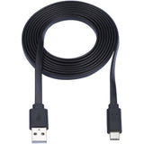 Eaton Tripp Lite Series USB-A to USB-C Flat Cable - M/M, USB 2.0, Black, 3 ft. (0.91 m) — U038-003-FL