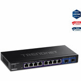 TRENDnet 10-Port Multi-Gig Web Smart Switch, TEG-3102WS, 8 x 2.5GBASE-T Ports, 2 x 10G SFP+ Slots, Ethernet Splitter, Metal Housing, NDAA & TAA Compliant, Lifetime Protection, Black — TEG-3102WS