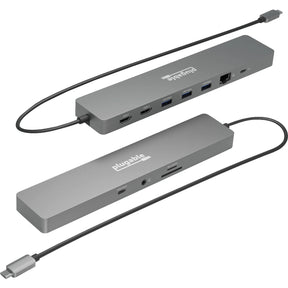 Plugable 11-in-1 USB-C Hub 100W USB-C Pass-through, Laptop Docking Station Dual Monitor with 4K 60Hz HDMI — USBC-11IN1E