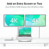 Plugable 11-in-1 USB-C Hub 100W USB-C Pass-through, Laptop Docking Station Dual Monitor with 4K 60Hz HDMI — USBC-11IN1E