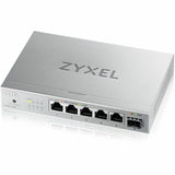 Zyxel 8-Port 2.5Gb MultiGig Ethernet Unmanaged Switch | 5 x 100/1G/2.5G Ports + 1 x 10G SFP+ | Plug & Play | Metal Housing | Desktop or Wall-Mount | Ethernet Splitter | Lifetime Warranty | XMG-105 — XMG105