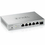 Zyxel 8-Port 2.5Gb MultiGig Ethernet Unmanaged Switch | 5 x 100/1G/2.5G Ports + 1 x 10G SFP+ | Plug & Play | Metal Housing | Desktop or Wall-Mount | Ethernet Splitter | Lifetime Warranty | XMG-105 — XMG105