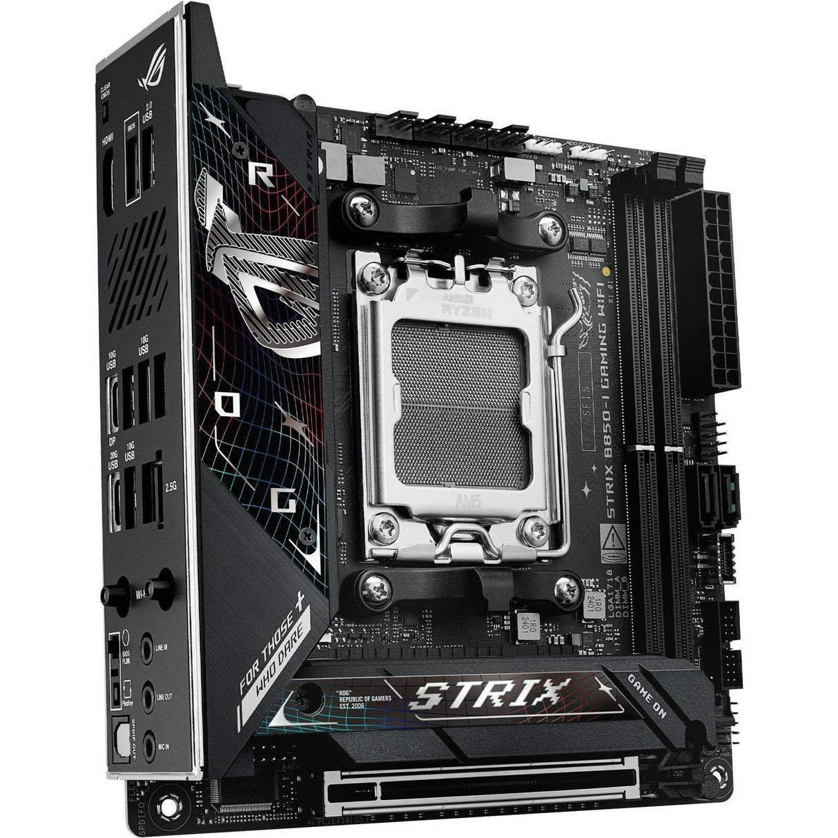 Asus ROG Strix B850-I GAMING WIFI Gaming Desktop Motherboard - AMD B850 Chipset - Socket AM5 - Mini ITX — ROG STRIXB850-IGAMINGWIFI