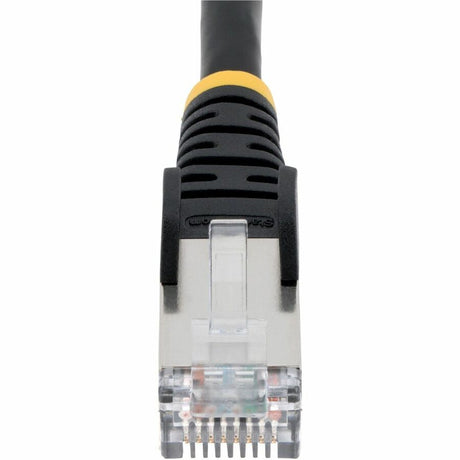 StarTech.com 100ft Black Cat6a Ethernet Cable, Snagless RJ45, 10G, 100W PoE, S/FTP, LSZH, 27AWG Pure Copper, 500 MHz, Shielded Network Cord — NLBK-100F-6A-PATCH
