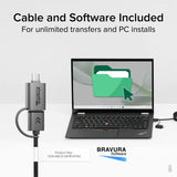 Plugable USB Data Transfer Cable PC to PC, Compatible with Windows USB C and USB 3.0 — USBC-TRAN